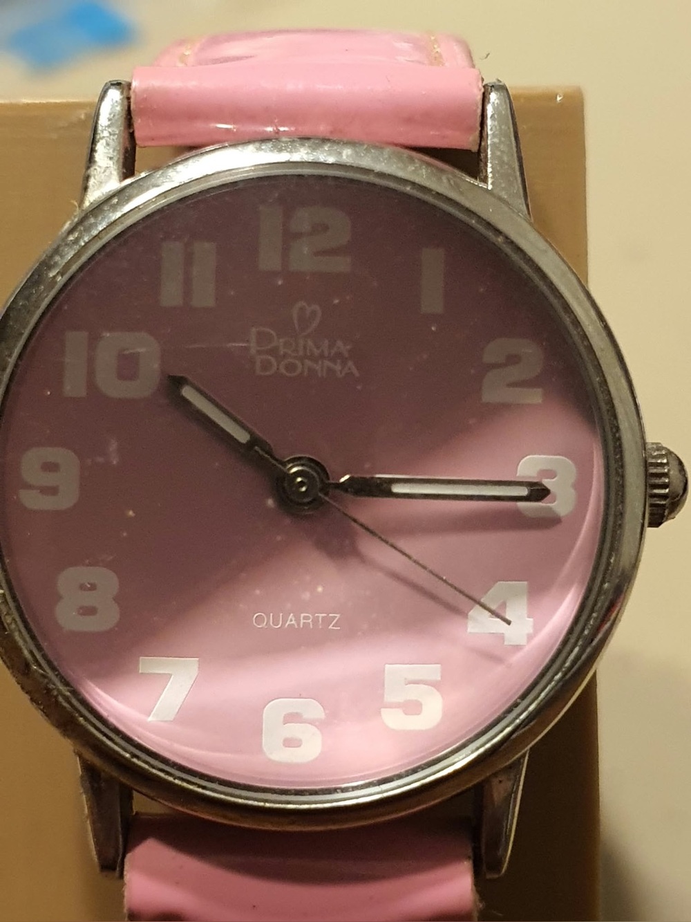 🦋10/$20🦋 Prima Donna Silver/Pink Leather Women's Watch